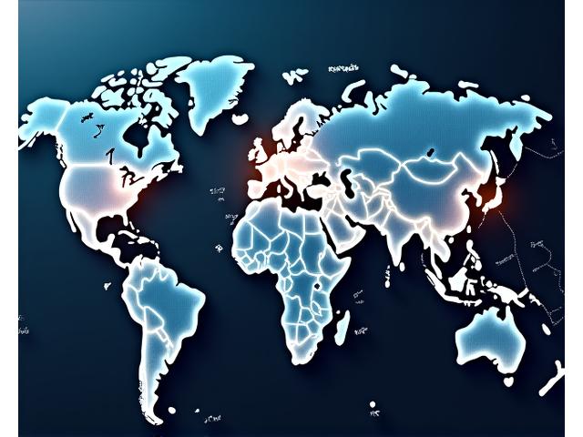 Carte interactive mondiale affichant les points clés d'une chaîne d'approvisionnement textile avec des marqueurs lumineux représentant les usines, les fermes de coton et les centres de distribution